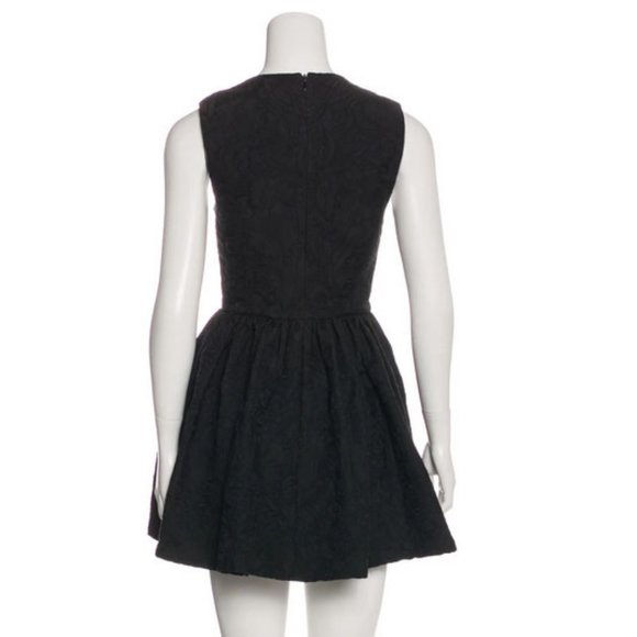 OPENING CEREMONY XS BLACK FLORAL POUF MINI DRESS - Picture 3 of 4